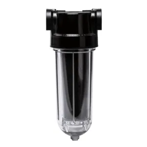 Filtre à charbon actif transparent et noir, cuve porte-filtre pour la filtration de l'eau